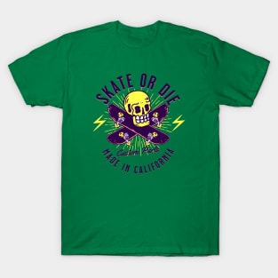 Skate or Die Skull Skateboards T-Shirt